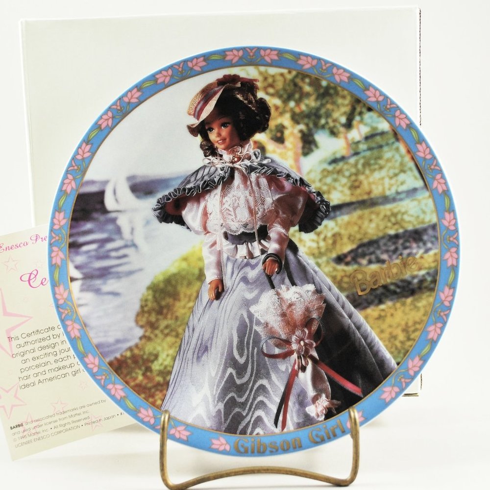 1995 Enesco Gibson Girl Barbie The Great Eras Collection Porcelain Plate